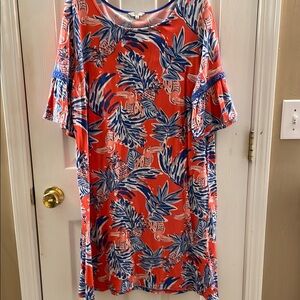 Tropical Print Women's Dress size large